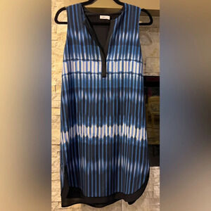 Vince Silk geometric print sheath dress size Small